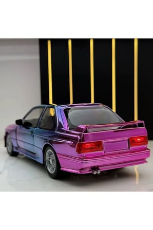 1988 BMW 3 SERIES M3 Parlak Mor (E30) BMW M3 WARSTEINER DİECAST ARABA BMW E30 MODEL