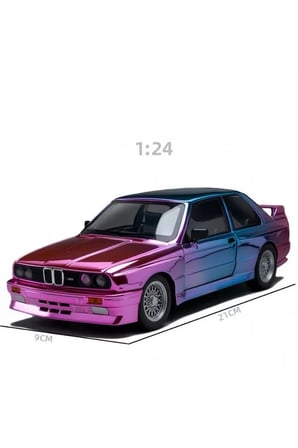 1988 BMW 3 SERIES M3 Parlak Mor (E30) BMW M3 WARSTEINER DİECAST ARABA BMW E30 MODEL