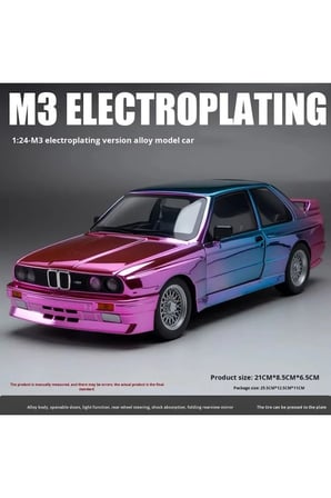 1988 BMW 3 SERIES M3 Parlak Mor (E30) BMW M3 WARSTEINER DİECAST ARABA BMW E30 MODEL