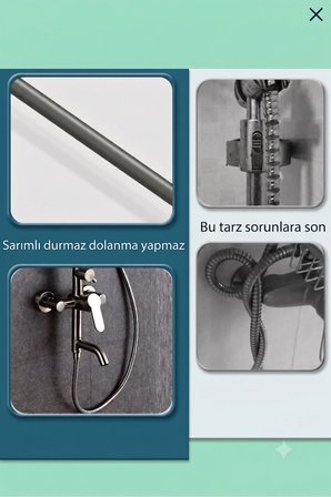 Silikon Patlamaz Yırtılmaz Ezilmez Nano Duş Hortumu 150 cm Banyo Duş Hortumu