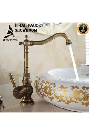 Banyo Lavabo Bataryası Antik Çanak Lavabo Uyumlu Uzun Model Yeni 7 Yıl Garantili