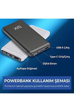 Çanta Şifreli Ve Usb Portlu Tablet Laptop Çantası Sırt Çantası Kilitli Çanta + 10000 MAH POWERBANK