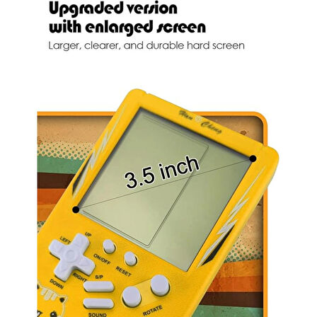 Ozmik Tuğla Oyun Konsolu 23 Bulmaca Oyunu Dahili, 3.5 inç LCD Mini Taşınabilir Atari