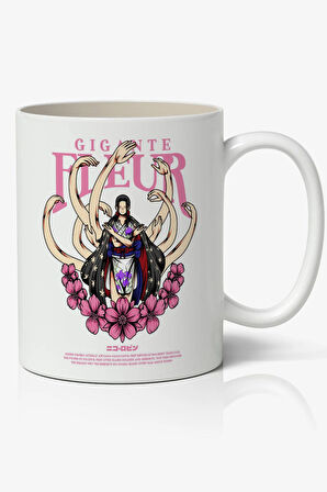 Nico Robin One Piece Temalı Beyaz Kupa Bardak Arkadaşa Sevgiliye Hediye