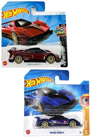 Hot Wheels Pagani Zonda R 2 Araç Set - Lacivert & Kırmızı (1/64)