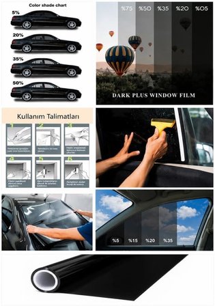 1800 SERİA ORJ Çizilmez Cam Filmi 50 cm x 6Mt %15