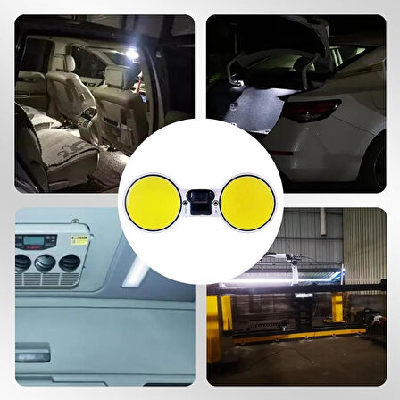  Cob Led Araç Tavan - Bagaj Aydinlatma Dc10-48 Volt (2li̇ Paket) 200x80mm