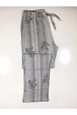 Nefes Alan Özel Likralı Viskon Cepli Kadın Pijama Altı