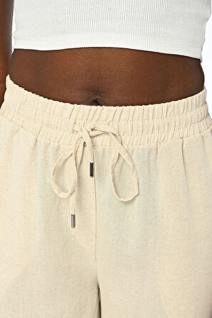 KADIN KUŞ NAKIŞ İŞLEMELİ BOL PAÇA PANTOLON