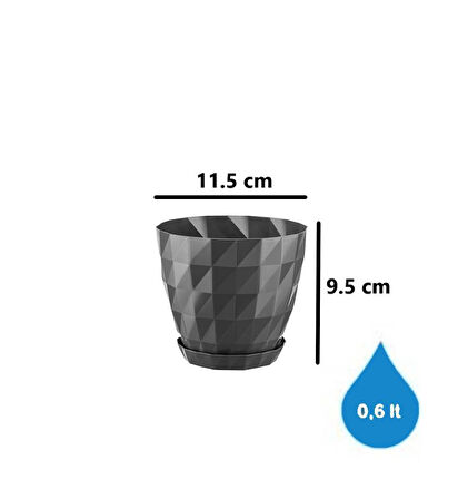 Omnipazar SO-KRT1 Dekoratif Kristal Saksı Takımı 0.6 Litre No 1