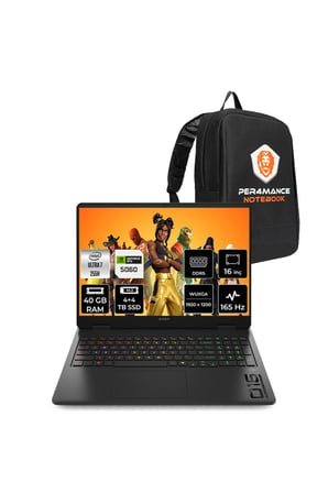 Omen 16 Ultra 7 255H 40GB 4TB+4TB SSD RTX5060/8GB 115W 16" FHD+ 165Hz FDOS Gaming Laptop & Çanta