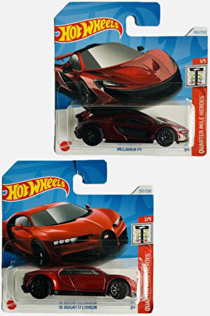2 Araç Hot Wheels Set - Bugatti Chiron & Mclaren P1 (1/64)