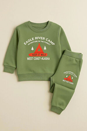 ERKEK ÇOCUK PAMUKLU 2'Lİ TAKIM ALT - ÜST TAKIM EŞOFMAN TAKIMI