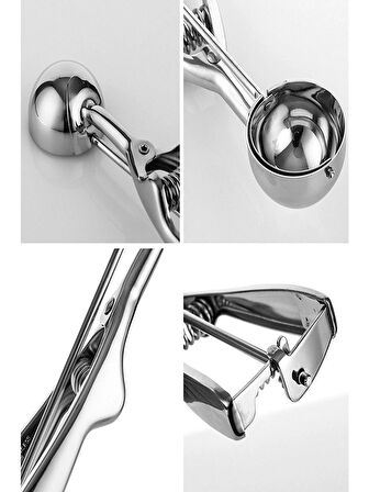 SermetSüsDünyası Metal Çek Bırak Dondurma Kepçesi
