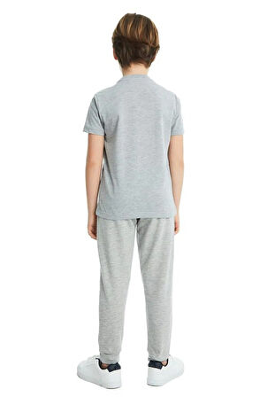 Galatasaray Büyük Logolu Çocuk Tee Gri T-shirt