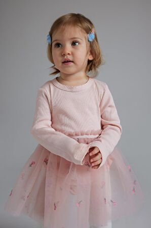 DeFacto Kız Bebek Yenidoğan Nakışlı Fitilli Kaşkorse 3'lü Tulum D9095A525SPPN262