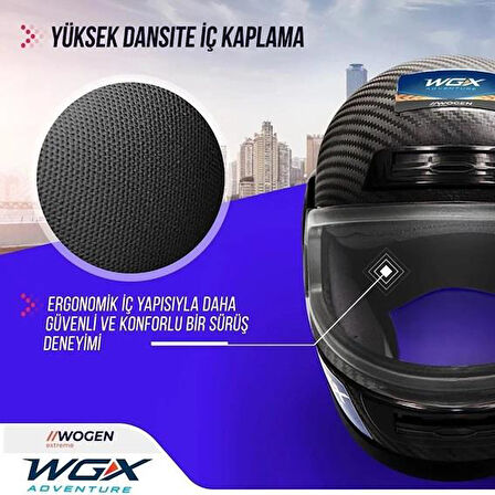 WGX Karbon Kask Siyah Full Face - M