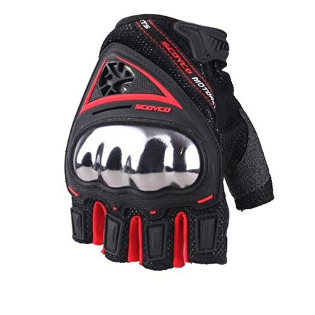 Scoyco MC44D Yarım Korumalı Motosiklet Eldiveni Kırmızı