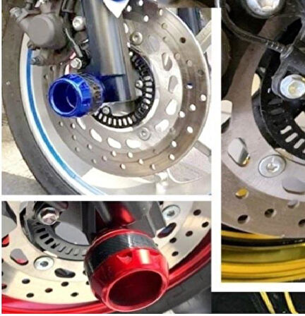 Motosiklet Teker Koruma Takozu 2'li Mavi