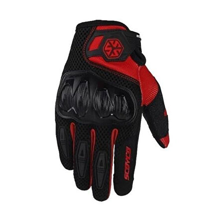 Scoyco MC151 Yazlık Korumalı Motosiklet Eldiveni Kırmızı