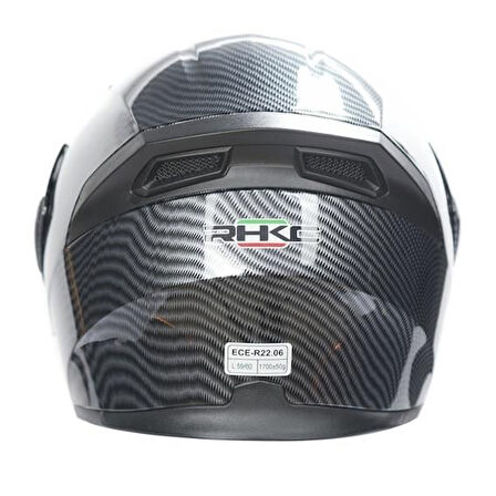 RHKC 902 Çene Açılır Vizörlü Kask Karbon