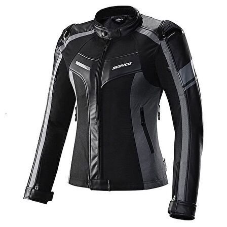 Scoyco JK152W 4 Mevsim Kadın Motosiklet Montu Gri