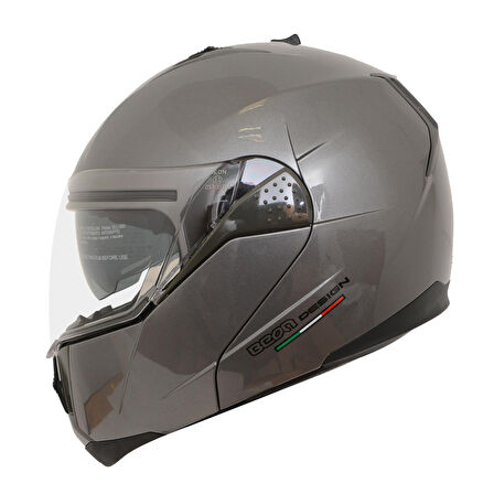 Beon B700 Çene Açılır Vizörlü Kask Gri