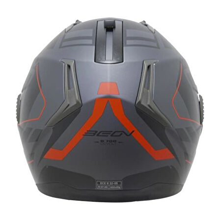 Beon B700 Air Tek Çene Açılır Vizörlü Kask Siyah/Kırmızı