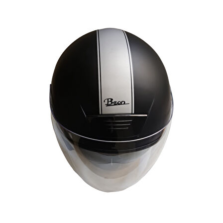 Beon B217 Çenesiz Vizörlü Yazlık Kask Mat Siyah/Gri