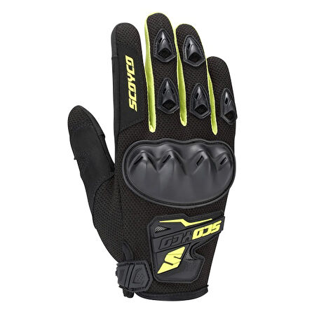 Scoyco MC148 Korumalı Motosiklet Eldiveni Siyah/Neon Yeşil
