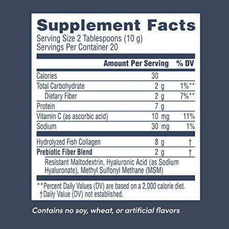 Marine Collagen Peptides + Hyaluronic Acid & C Powder, 7 oz (200 g) Powder