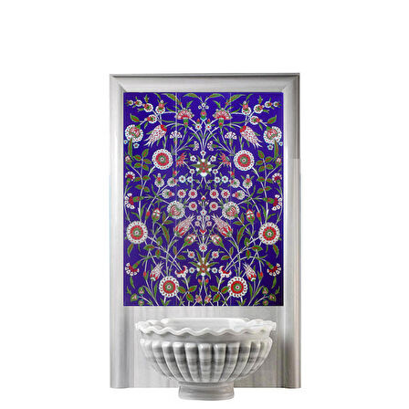 Armada Çini 75x99 İznik Desenli Türk Hamamı Kütahya Çini Pano