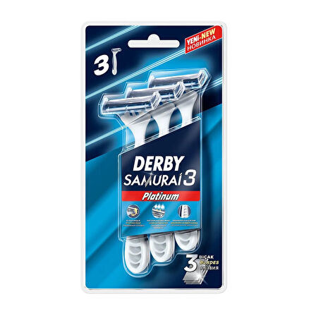 Derby Samurai 3 Platinum 3'lü Blister x 3 Adet