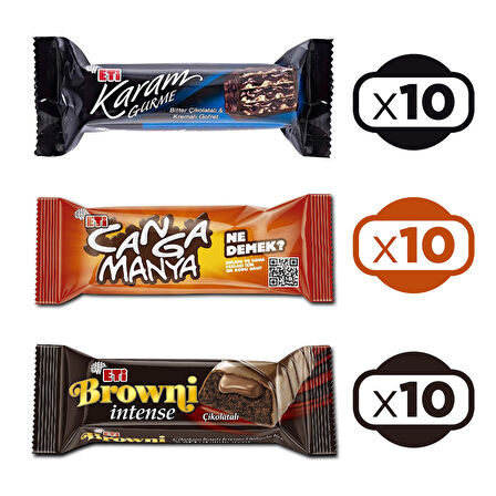 Eti Lezzet Paketi - Canga-Karam-Browni Intense 30 lu Karma Paket