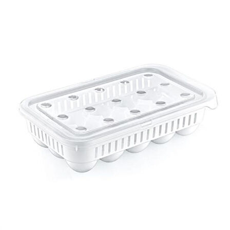 PratikAI 15'li Yumurta Saklama Kabı - Kilitli Kapak & Dayanıklı Tasarım