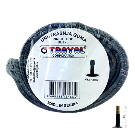 Trayal Bisiklet İç Lastik 26x1.50-2.125, AV-40