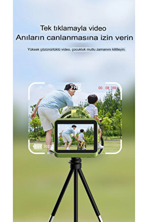 Monoküler Teleskop 1080P HD Uzun Pil Ömrü 16X Katlanabilir Tripod Seyahat Için Ekranlı Müzik Oyun