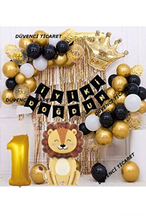 ASLAN KRAL TAÇLI BALON ZİNCİR SETİ