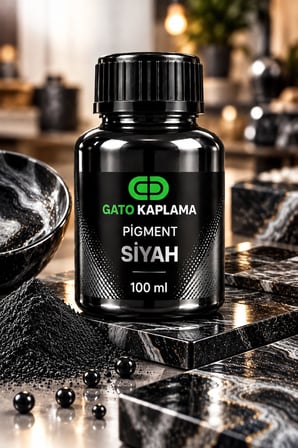 GATO Kaplama Solvent Bazlı Transparan Sıvı Pigment Boya 100 ml Siyah Renk Renklendirici