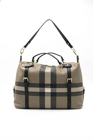 Kadın Omuz Çantası 1064-43761 SİLVER POLO Kadın ÇANTASI M80 KAHVE-MAT SİYAH