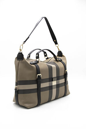 Kadın Omuz Çantası 1064-43761 SİLVER POLO Kadın ÇANTASI M80 KAHVE-MAT SİYAH