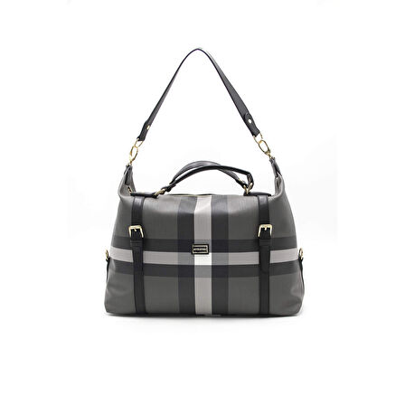 Silver Polo  Kadın Omuz Çantası 1064-43763 SILVER POLO BAYAN ÇANTASI M129 SİYAH-MAT SİYAH