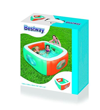 62002 Pompasıyla-Bestway 51132 Büyük Şeffaf Pencereli Şişme Havuz