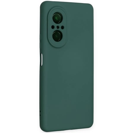 Huawei Nova 9 SE Kılıf Nano içi Kadife Silikon - Koyu Yeşil