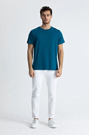 Bisiklet Yaka Basic T-shirt 