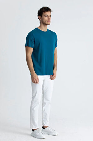 Bisiklet Yaka Basic T-shirt 