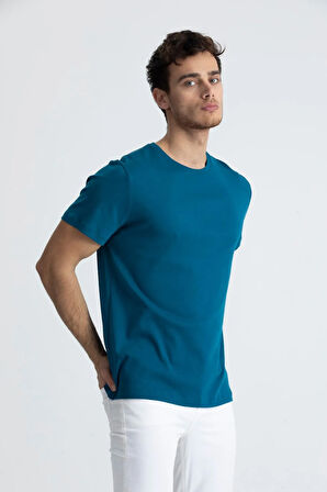 Bisiklet Yaka Basic T-shirt 