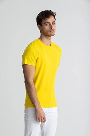 Bisiklet Yaka Basic T-shirt 