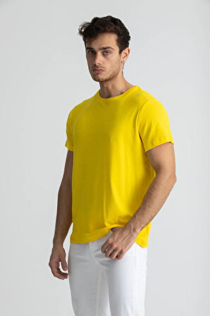 Bisiklet Yaka Basic T-shirt 