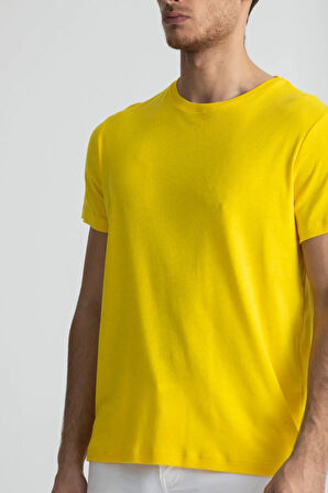 Bisiklet Yaka Basic T-shirt 